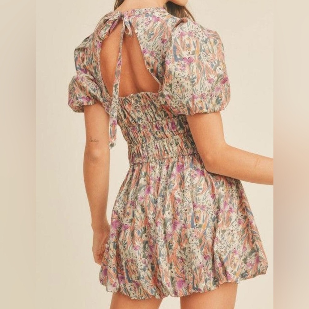 Floral bubble dress small adorable for spring &merci - Picture 3 of 5